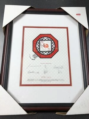 2002 CANADA Year Of Horse Souvenir Sheet SIGNED By Design Team Framed - Image 1 of 4
