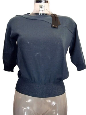 Maglia Pullover donna MASKA Italy Tg. 40 42 44 46 Lana Blu avio Original Foto 1 de 4