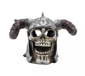 AQ Viking Skull Ornament Aquarium Decoration Vivarium Reptile Fish 16x11x11.5cm - Picture 1 of 1