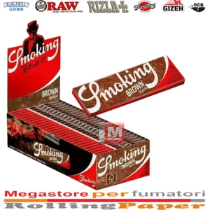 Cartine Smoking Brown Corte Marrone Senza Cloro Singole 1 Scatola Da 50 Libretti - Zdjęcie 1 z 4