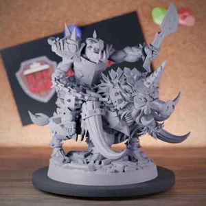 Orc Hog Raider Miniatur Monster Captain Dungeons and Dragons Mini DnD 5e TTRPG - Bild 1 von 8