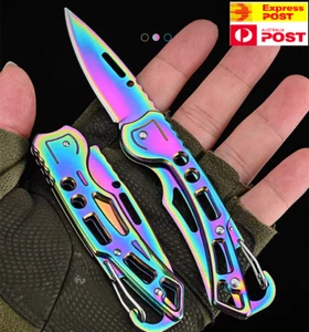 Lightweight Pocket Stainless Steel Folding Knife -Keychain Keyring EDC Men Knife - Bild 1 von 11