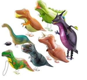 Dinosaurs Balloons Animals Airwalker Foil Helium Kids Fun Parties Jungle - Picture 1 of 21