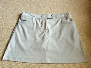 Womens Skort-IZOD GOLF-lt grey performance lined straight short-14 - Picture 1 of 5