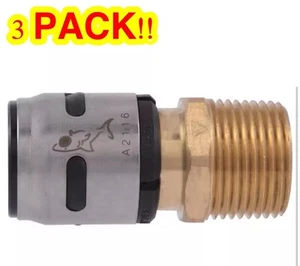 Sharkbite EvoPEX #K134A - 3/4” x 3/4” Male Adapter (3 PACK) - Picture 1 of 5