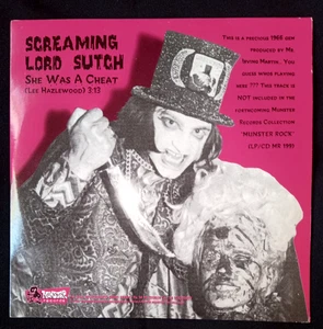 Screaming Lord Sutch / Screamin' Jay Hawkins ‎– She Was A Cheat / Potluck 7" Sgl - Picture 1 of 4