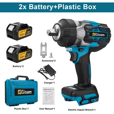 2800N.M Brushless Electric Wrench 1/2 Inch Cordless Impact Wrench Electirc Screw - Image 1 of 4