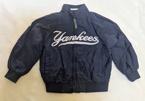 MLB NEW YORK YANKEES RETRO CLASSIC LITTLE BOYS DUG OUT JACKET 4T MAJESTIC - Picture 1 of 3