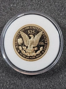 ✨ 2023 $25 ORO ISOLE CUOCO 1/2 OZ .24 MONETA D'ORO PURA AQUILA MORGAN (0,12 AGW) - Foto 1 di 2