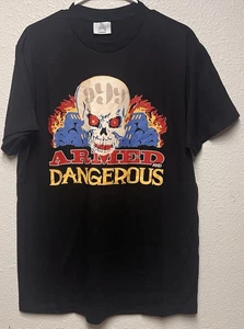 Juice WRLD 999 Club Armed And Dangerous T-Shirt Large Rare Rap Hip-Hop Tee Black - Picture 1 of 3