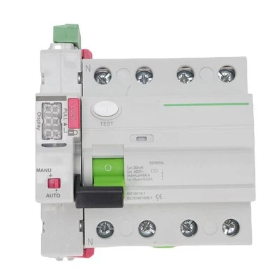 4P A Type Self Reclosing Circuit Breaker Auto Reset RCD RCCB Circuit Breaker 40A - Image 1 of 4