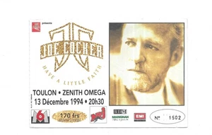 RARE / TICKET BILLET DE CONCERT - JOE COCKER : LIVE A TOULON ( FRANCE ) 1994 - Picture 1 of 3