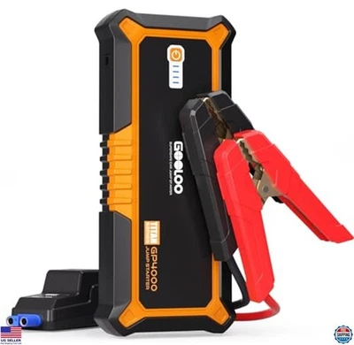 4000A Peak Car Jump Starter, 12V Battery Booster, Portable Power Pack, USB - Image 1 of 4