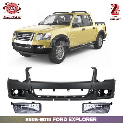 Front Bumper & Fog Light Assembly Kit For 2006-2010 Ford Explorer  Sport Trac - Image 1 of 4