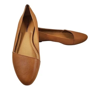 Lucky Brand Women's Archh Tan Faux Leather Ballet Flats Shoes Size 9 Gently Used - Picture 1 of 12
