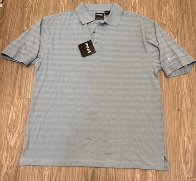 Ping Collection Golfing Polo Shirt Adult L Light Blue  Dry Fiber Dynamics - Image 1 of 4
