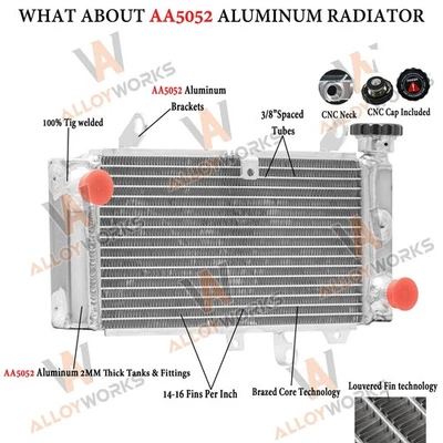 2-Core Aluminum Radiator For 2017 2018 2019 2020 2021 Suzuki SV650 SV 650 19 - Изображение 1 из 4