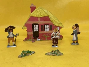 Flat Metal Home And Logger With Other Figures By Unknown Maker (N Yel 630) - Picture 1 of 6