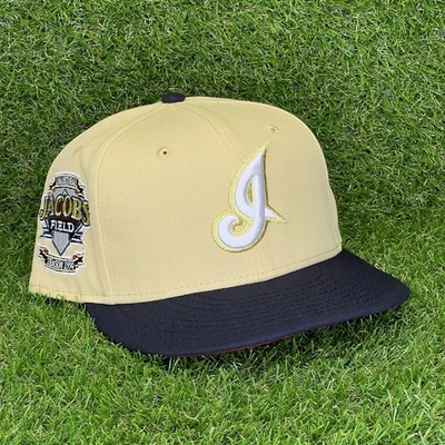 LEBRON JAMES CLEVELAND INDIANS CAVS CROSSOVER 59FIFTY NEW ERA JACOBS SP FITTED - Image 1 of 4