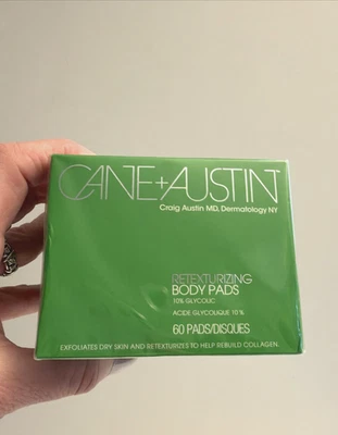 Cane + Austin Retexturing Body Pads 10% Glycolic Pads 60 Pads NEW SEALED! - Image 1 of 4