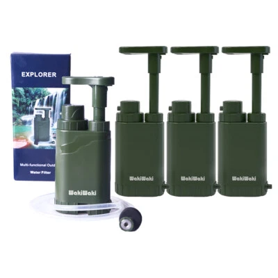 Bomba de filtro de agua, purificador, 4 piezas, filtro de agua de 4 etapas, portátil de emergencia al aire libre Foto 1 de 4