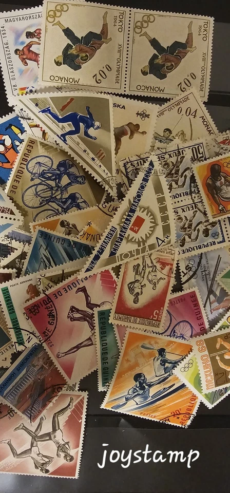 Joystamp: World wide Sport Olympics Stamps Collection Used 25ps - Image 1 of 1