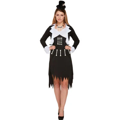 Voodoo Doll Halloween Costume Ladies Adult Miss Witch Doctor Zombie Fancy Dress - Image 1 of 4