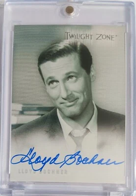 1999 Twilight Zone Series 1 Pemiere Edition Lloyd Bochner A4 autograph card - Image 1 of 2