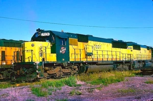 ORIGINAL KODACHROME SLIDE C&NW SD-50 #7031 ITASCA, WI 6. SEPTEMBER 1992 - Bild 1 von 1