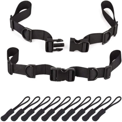 2 X рюкзак груди ремень тяжелая обязанность регулируемый рюкзак грудины ремень - Изображение 1 из 4