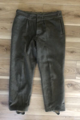 Vintage Soviet Croatian Croatia Wool Green Pants Army Military 34x28 H1 - Image 1 of 4