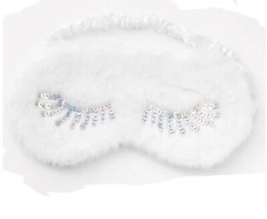 Claire’s Sequin Lashes Sleeping Mask in WHITE New with Tags - Picture 1 of 2
