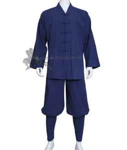 Abito estivo monaco buddista shaolin cotone tuta kung fu uniforme Wushu tai chi - Foto 1 di 15