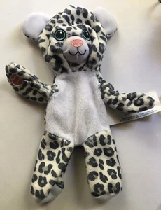 BAB Cheetah Mini Grey White Blue Eyes Unstuffed Plush Toy Build a Bear Leopard  - Picture 1 of 4