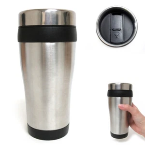 16oz Cup Insulated Coffee Travel Mug Stainless Steel Double Wall Thermo Tumbler - Picture 1 of 1