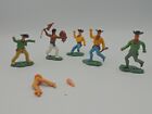 Lot Figurines Timpo Indien Cowboys - Timpo