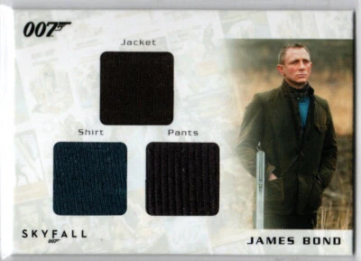 JAMES BOND AUTOGRAPHS & RELICS STC6 DANIEL CRAIG SKYFALL TRIPLE COSTUME 154/200 - Image 1 of 2