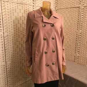 Sundance Coat Fielding Peacoat Medium Button Up Tan Rose - Picture 1 of 17
