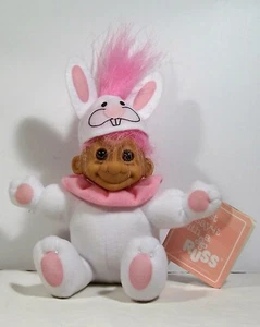 Russ Troll OSTERHASE Hasenohren rosa Haare weiß Anzug Frühling ~ NEU mit Etikett - Bild 1 von 6