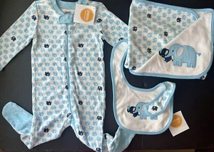 NWT Infant Boys 6-9 mo Gymboree BRAND NEW BABY ESSENTIALS Elephant BLANKET Set - Picture 1 of 7