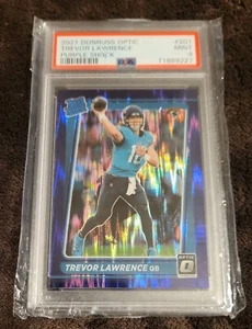 2021 Panini Donruss Optic - Rated Rookie Purple Shock Prizm Trevor Lawrence (RC) - Picture 1 of 2