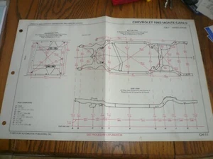 1984 Chevrolet Monte Carlo Underbody & Chassis Dimensions & Specifications - Picture 1 of 1