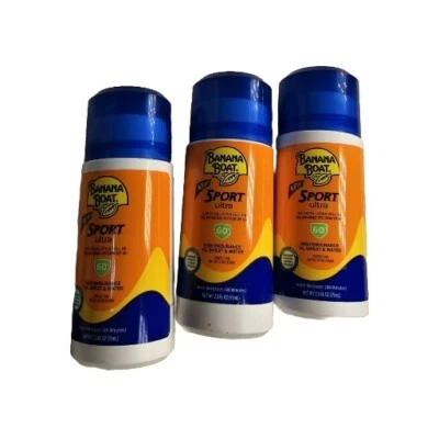 Paquete de 3 lociones protectoras solares enrollables Banana Boat Sport Ultra FPS 60 2,5 OZ Foto 1 de 4