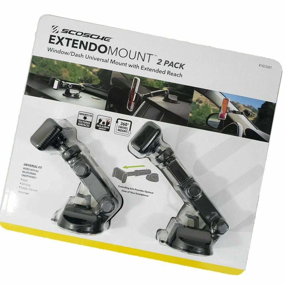 2 x Scosche ExtendoMount Window Dash Universal Phone Mount Apple Samsung Extendo - Image 1 of 4