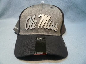 Nike Ole Miss Rebels Reflective Swoosh Flex OSFM BRAND NEW curved bill hat cap - Picture 1 of 10