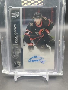 2021-22 Upper Deck Clear Cut Auto Rookie Egor Sokolov Ottawa Senators - Picture 1 of 1