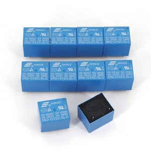 10Pcs SONGLE SRD-12VDC-SL-C DC12V 5Pin PCB Mount 10A SPDT Mini Power Relay - Picture 1 of 5