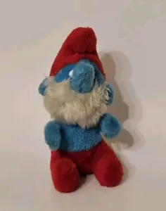 Vintage 1981 Peyo Smurfs PAPA SMURF Plush Figure - Picture 1 of 3