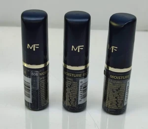 Max Factor Moisture Rich Lipstick PEACH FLAMBE 606 - 3 Pack - Picture 1 of 5