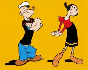 Popeye The Sailor Man and Olive Oil Comics and Cartoons 8.5x11 Print - Picture 1 of 1